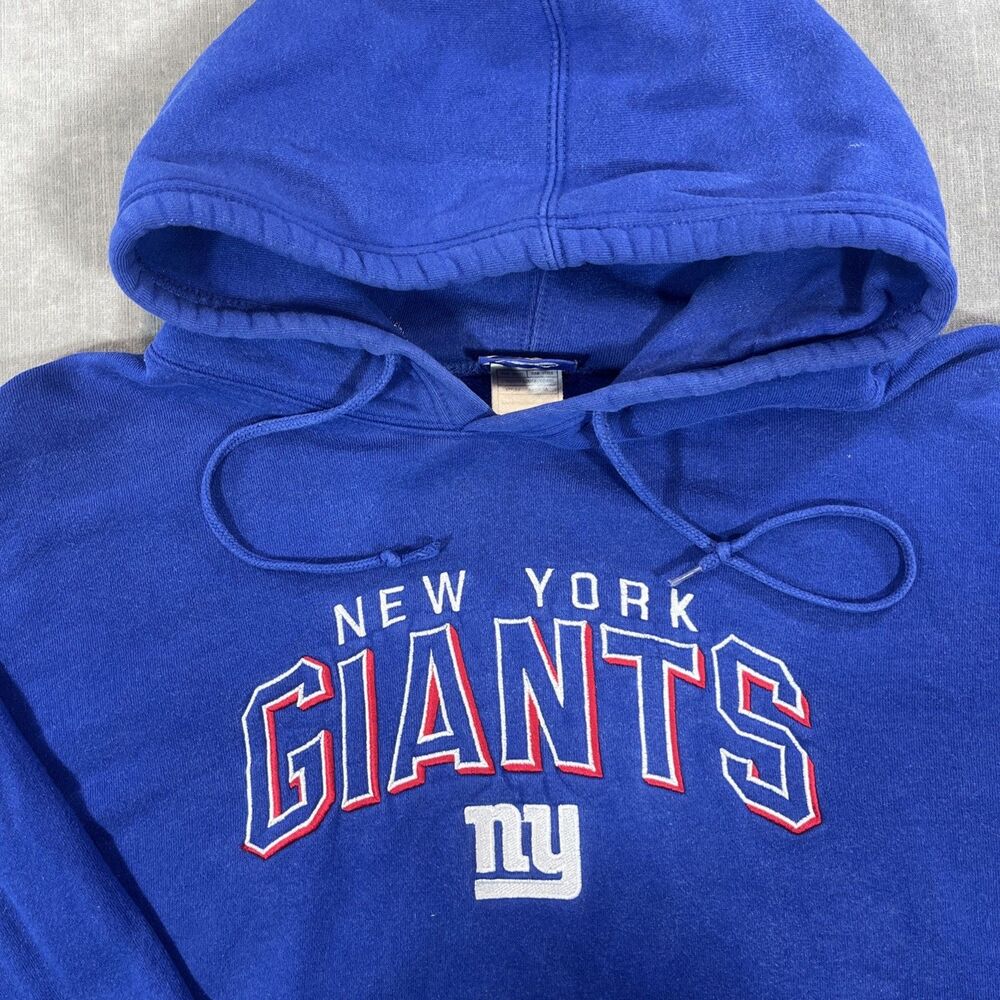 New York Giants Reebok Men’s XL Blue NFL Embroidered Sweatshirt Hoodie - Picture 2 of 5